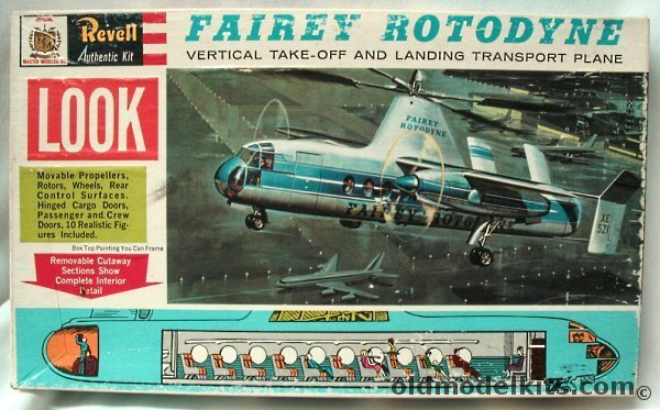 Revell 1/78 Fairey Rotodyne - Cutaway Model with Full Interior, H185-198 plastic model kit
